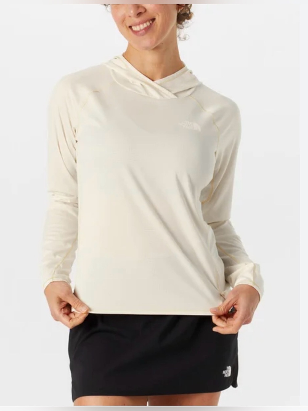 The North Face Women's Cream Lightweight Hooded Long-Sleeve
